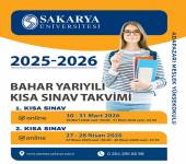 2025-2026 Bahar Yarıyılı Kısa Sınav Takvimi